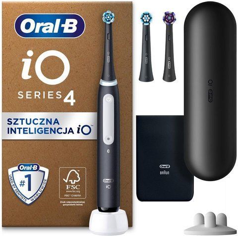 Електрична зубна щітка Oral-B iO Series 4 ПЛЮС Matt Black eBox-CN-114537 фото