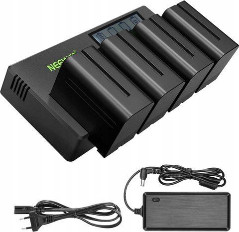 Neewer Zestaw 4x NP-F970 6600mAh Ładowarka Quad do F550 F750 F970 eBox-CN-367420 фото