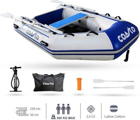 Coasto Dmuchana Ł&oacute;dź Wraz Z Akcesoriami 3 Os 230X130Cm Niebieska eBox-CN-370523 фото