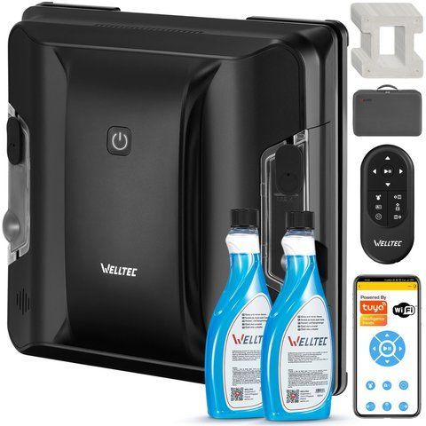 WELLTEC RX4 PRO - РОБОТ ДЛЯ МИТТЯ ВІКОН | 4000Па | WiFi | ПУЛЬТ ДИСТАНЦІЙНОГО КЕРУВАННЯ + АКСЕСУАРИ E-ALL-20084 фото