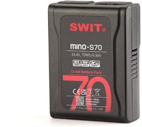 Swit Mino-S70 Usb-C Tiny Size With 70Wh Pocket Mini Battery Usb-A/Usb-C/D-Tap V-Mount eBox-CN-367429 фото