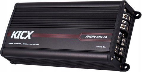 Kicx Angry Ant F4 Автомобільний підсилювач 4 Kanałowy 4x200/300W 2x600W Rms eBox-CN-399030 фото
