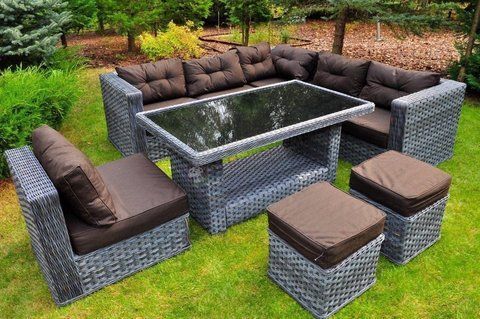 Bello Giardino Maestoso Комплект Z Technorattanu Диван-куточок Ogrodowy Obiadowy eBox-CN-295796 фото