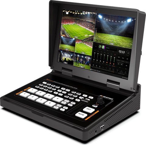 AVMATRIX SHARK S4 PLUS | Mikser wideo FullHD z wbudowanym monitorem, 4-kanałowy, 2x SDI, 2x HDMI, nagrywanie, streaming ID-CN-163365 фото