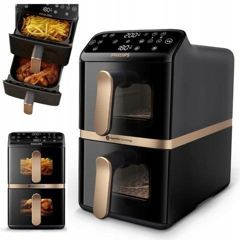 Фритюрниця без олії двокамерна Philips Ovi Airfryer 10 л NA462/70 E-ALL-14570 фото