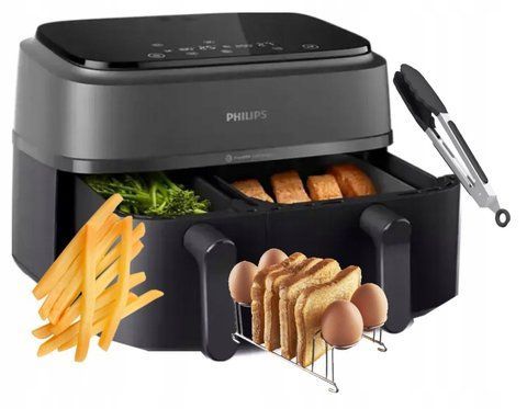 Подвійна фритюрниця Philips Airfryer NA350/00 RapidAir Серії 3000, 9 л, 2750 Вт E-ALL-14573 фото