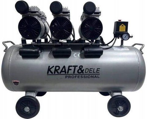 Kraft&Dele Kompresor Bezolejowy 100L / 3x1500W KD1397 eBox-CN-216983 фото