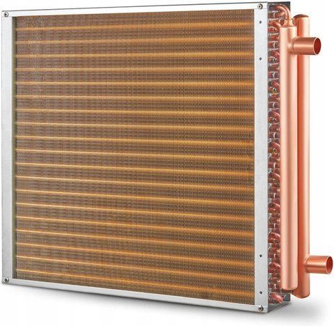 Wymiennik ciepła Тепловентилятор woda-powietrze 50x50 cm 3-rzędowy miedziany eBox-CN-271595 фото