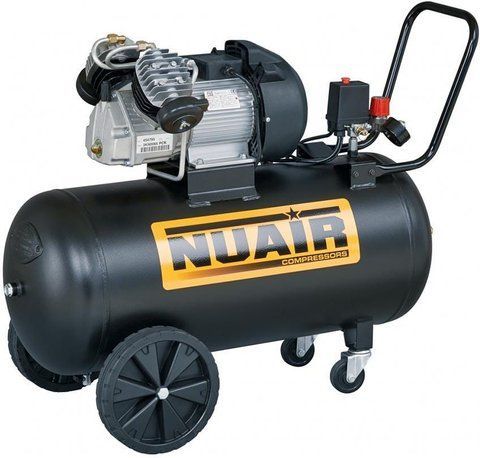 Kompresor 2-tłokowy, olejowy 'NU AIR' 3KM, 2200W, 100L, 356L/min, 10 bar z pompą widlastą VDC, profesionalny - (3 lata gwarancji) eBox-CN-216984 фото