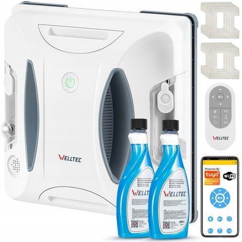 WELLTEC RX3 PRO - МИЙКА ДЛЯ ВІКОН | 4000Па | WiFi | ПУЛЬТ ДИСТАНЦІЙНОГО КЕРУВАННЯ + АКСЕСУАРИ E-ALL-20076 фото