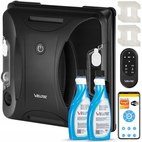 WELLTEC RX3 PRO - РОБОТ ДЛЯ МИТТЯ ВІКОН | 4000Па | WiFi | ПУЛЬТ ДИСТАНЦІЙНОГО КЕРУВАННЯ + АКСЕСУАРИ E-ALL-20082 фото